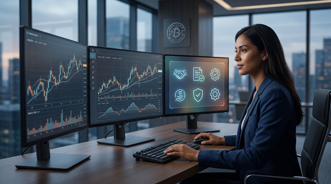 Crypto exchange trading interface with Australian dollar pairs and regulatory compliance icons
